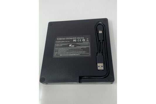 External CD DVD Drive, USB 3.0 and Type-C Portable CD DVD +/-RW Drive, DVD/CD ROM Burner Reader, Sl