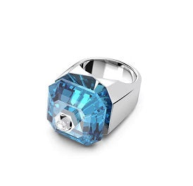 SWAROVSKI 100% GENUINE Numina ring Square cut, Blue, Rhodium plated size 50