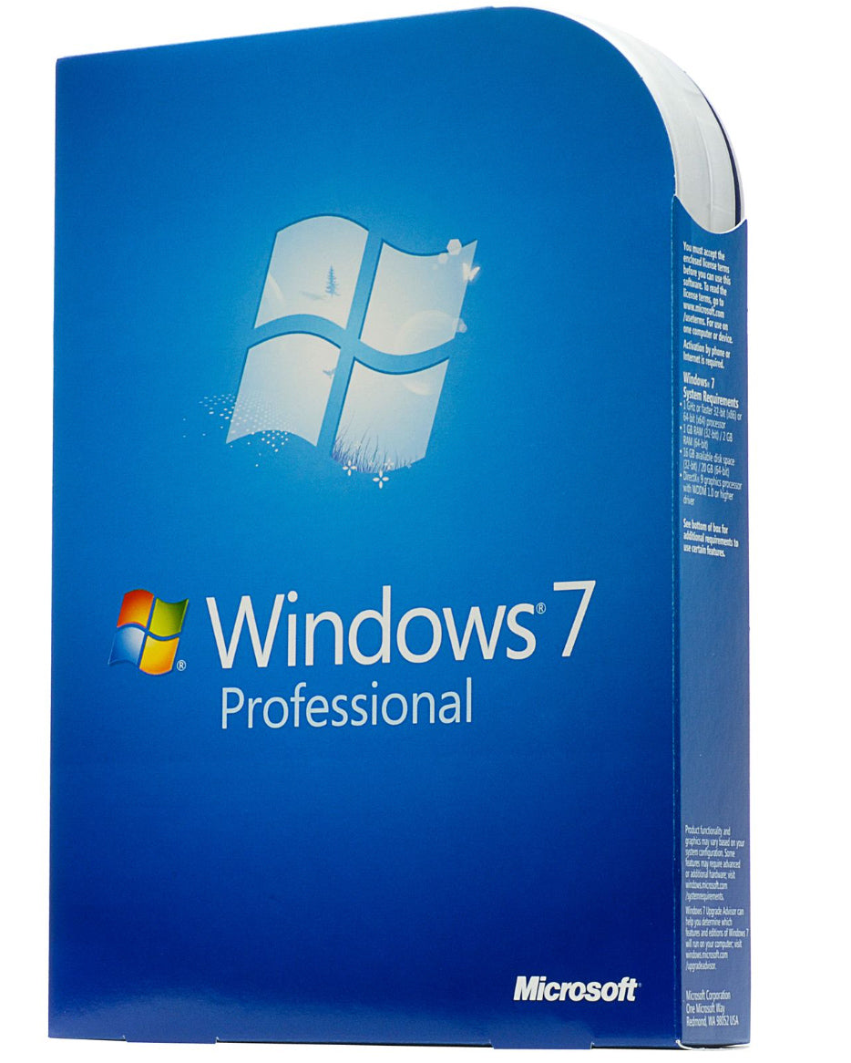 Windows 7 Professional 32-64bits Lifetime Digital License