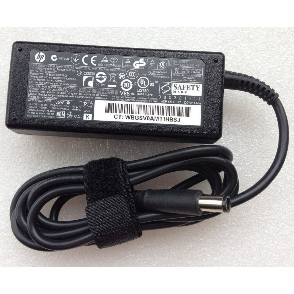 Original  HP laptop Charger – Big Pin – 18.5V – 3.5 Amps - Black
