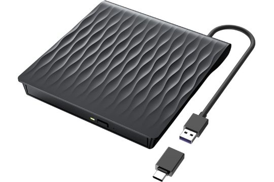 LPUNCD External CD DVD Drive, USB 3.0 & Type-C CD/DVD+/-RW Rewriter Burner for Laptop, Desktop, iMa
