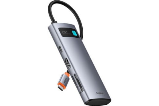 Baseus USB C Hub 7 in 1 Adapter with HDMI 4K@60Hz, PD 100W, 3 USB-A 3.0 5Gbps, SD/TF Card Reader, L