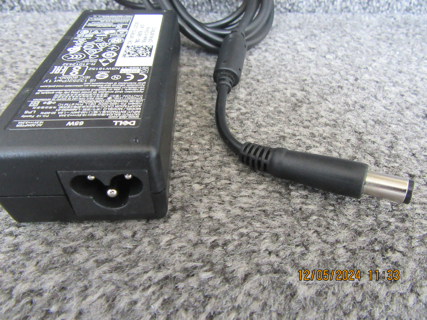 DELL ORIGINAL CHARGER 19.5V - 3.34A 65W WITH POWER LEADS FOR DELL LAPTOPS