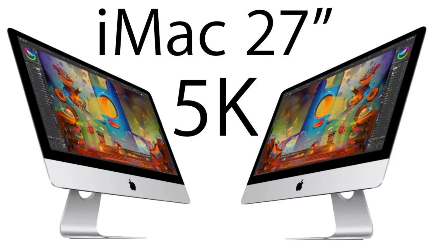 Apple Imac Retina 5K, 27-inch 2019, Core i5, 3.0 GHz, 6 Cores, Latest MacOS Seqoia NVme SSD 512GB Fusion Drive  32GB Ram DDR4 2666V-2667MHZ