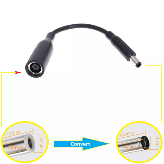 DC 7.4mm*5.0mm to 4.5mm*3.0mm AC Charger Power Supply Adaptor Charging Converter Cable For Dell
