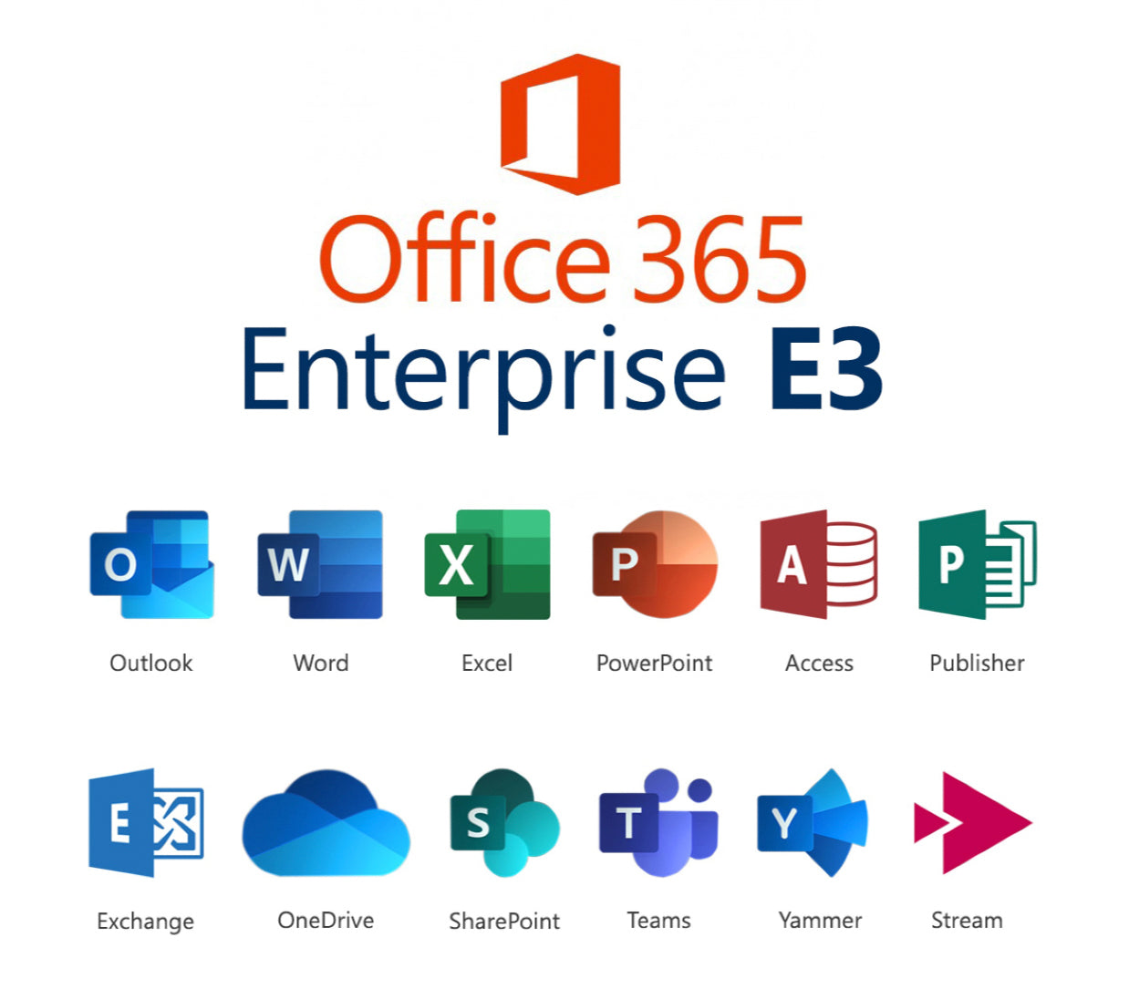 Microsoft Office 365 — Enterprise E3 —Digital License - Windows