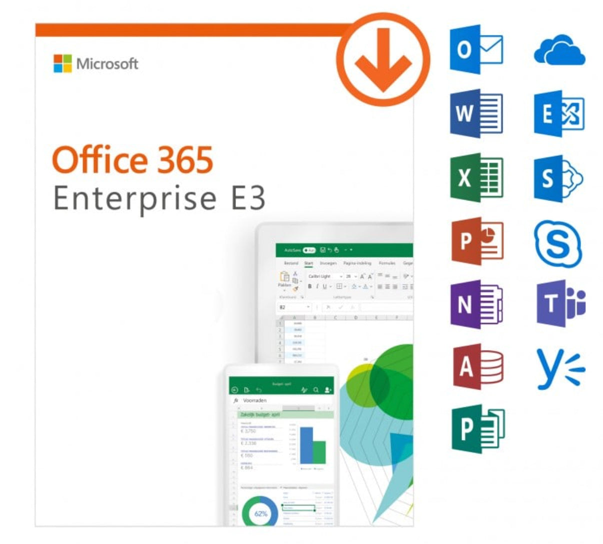 Microsoft Office 365 — Enterprise E3 —Digital License - Windows